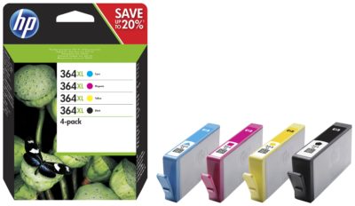 HP 364 N9J74AE XL Black & Colour Combo Pack Ink Cartridge